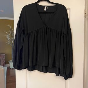 Glam Black Empire Top Black